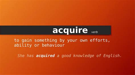 Acquire Definition & Meaning .
